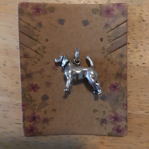 Silver Dog Charm Pendant - Picture 1 of 8